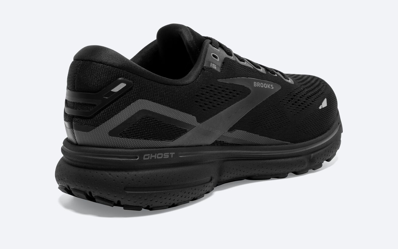 W Brooks Ghost 15 Black/Black/Ebony – Frontrunners Footwear