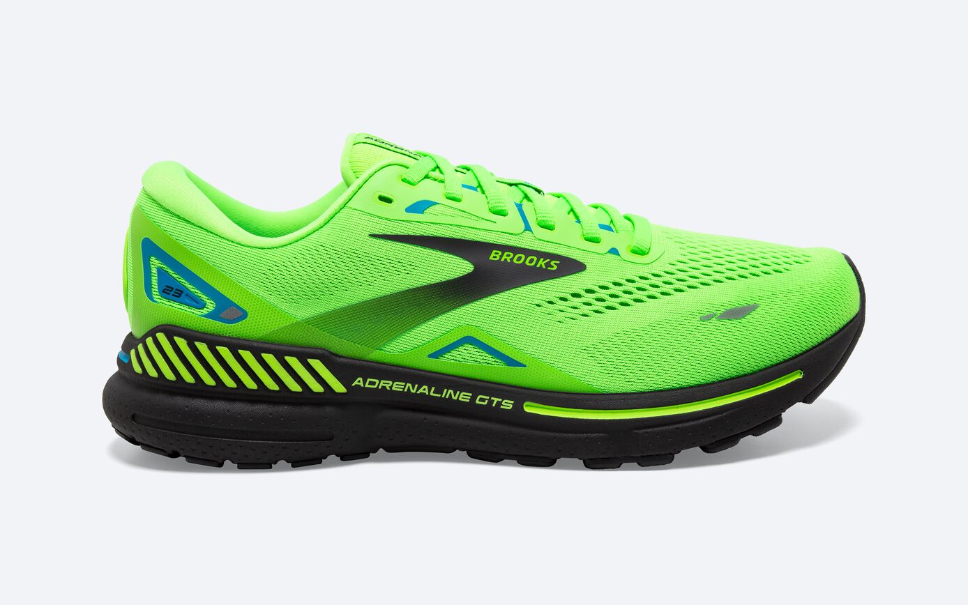 Brooks Adrenaline GTS 23 Men's Size 11.5 Black Hawaiian Blue Green Running  Shoes