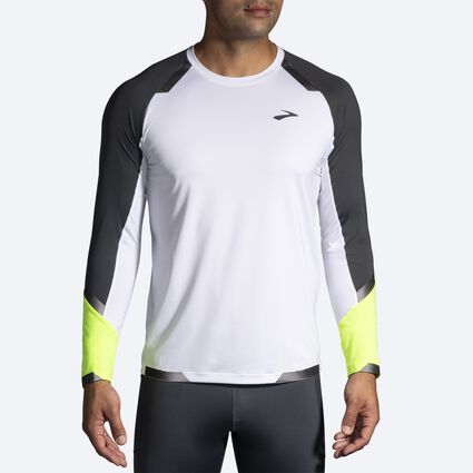 Spandex Tight Long-Sleeve Shirt for Men - White Size M