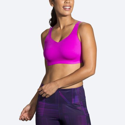 Body Up Ready Steady Medium Impact Wire-Free Sports Bra 32DD, Purple Marle  at  Women's Clothing store
