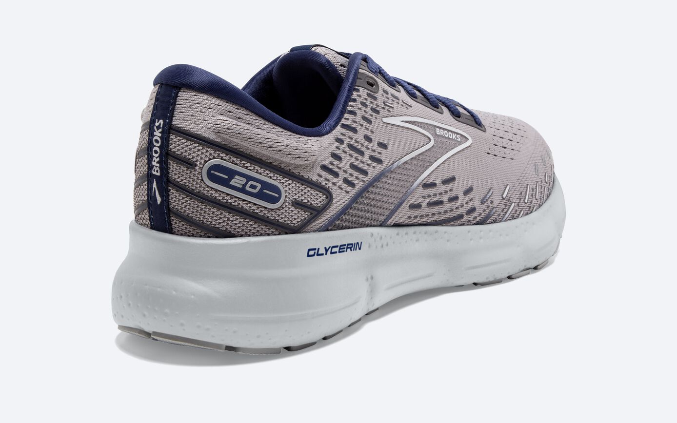 BROOKS Glycerin 20 Running Shoes Alloy Grey Blue Size 8 Men, 9.5 Women's