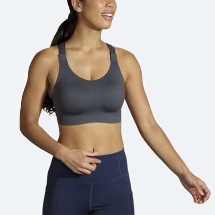 Women's Med.Support Seamless Padded Racerback Sports Bra-All in Motion Gray  S