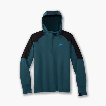 Laydown (front) view of Brooks Notch Thermal Hoodie for men