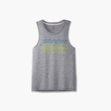 Laydown (front) view of Brooks Distance Tank 3.0 for men