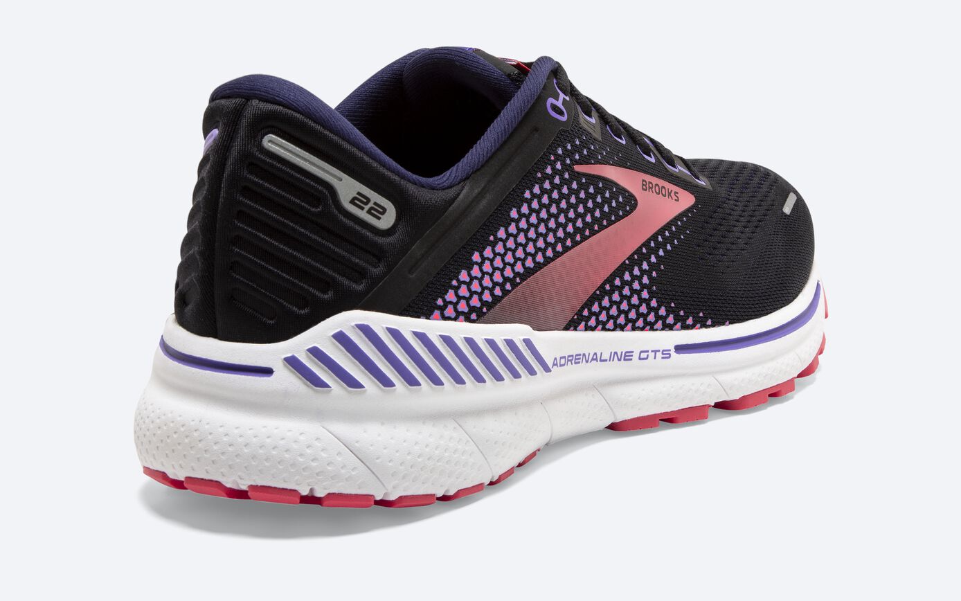 Brooks Adrenaline GTS 22 Black Purple Pink Women's Running Shoes