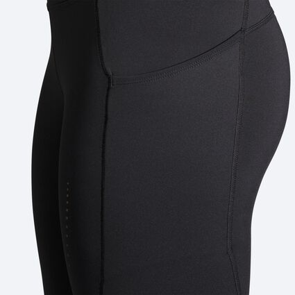 Basic 3/4 leggings with wrinkle detail - Black - Sz. 42-60
