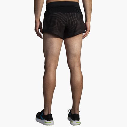 Model (back) view of Brooks Sherpa 3" Split Short for men