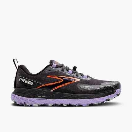 Side (right) view of Brooks Cascadia 18 for women