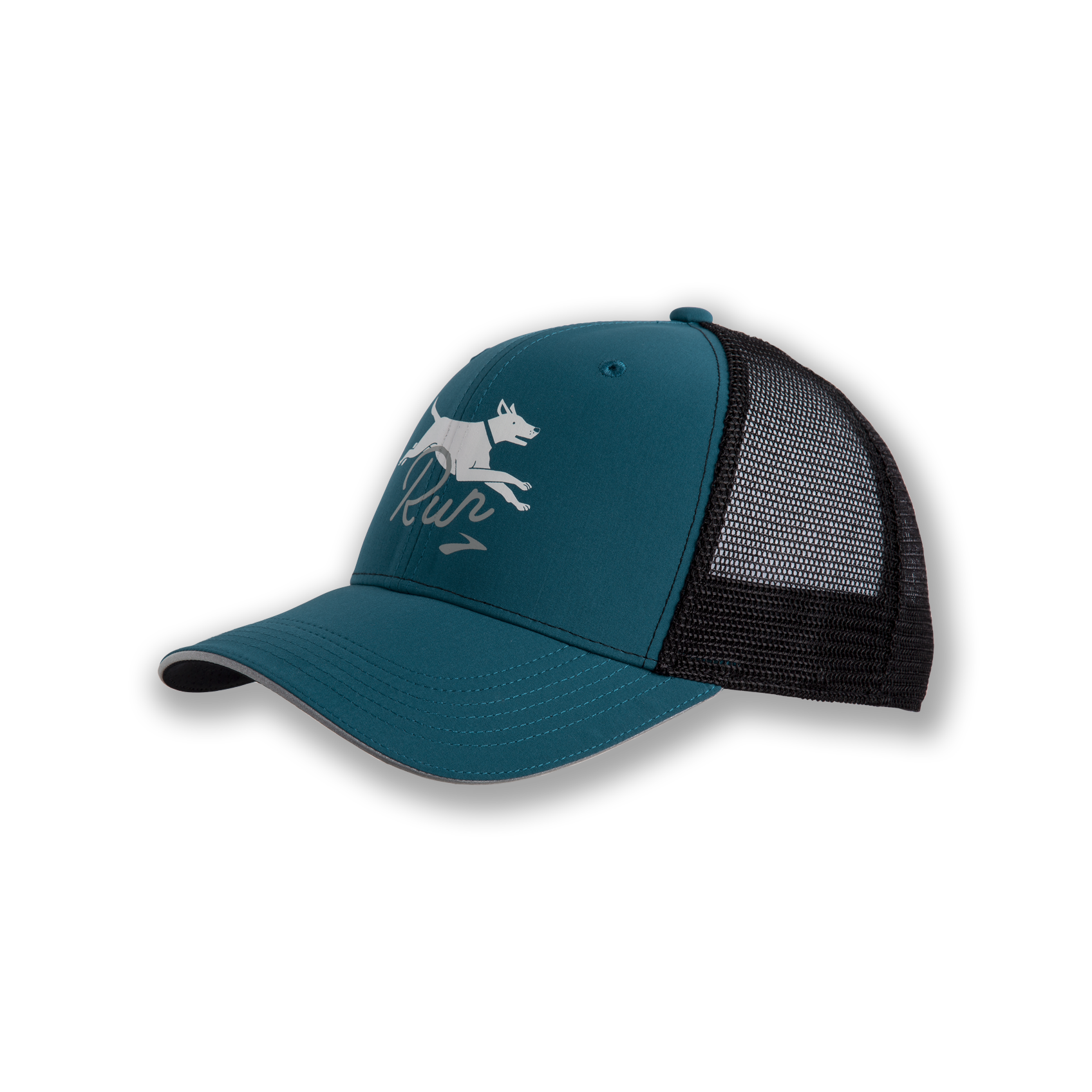 brooks run happy trucker hat