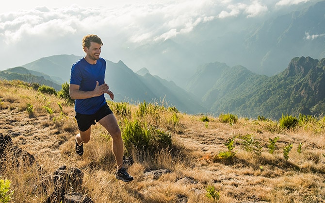 A solo runner spends some time on the trail for his physical and mental health