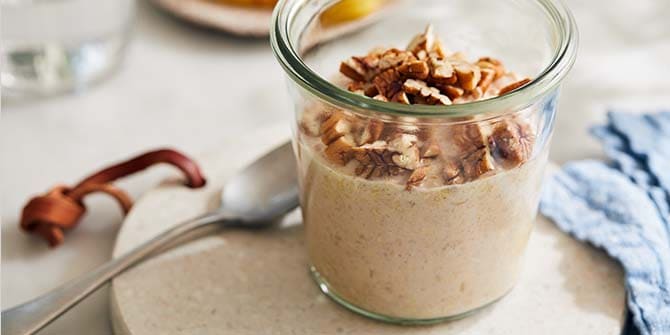 Overnight oats in jar