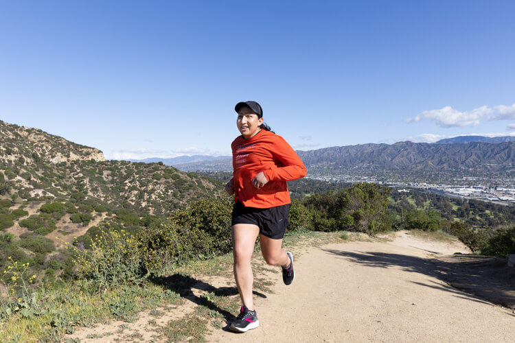 Alexis on a run outside