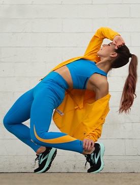 Woman doing a breakdancing move