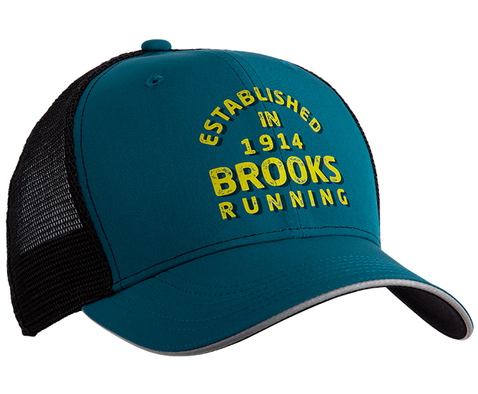 brooks running trucker hat