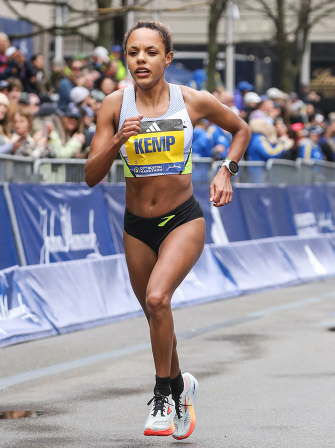 Erika Kemp in a race